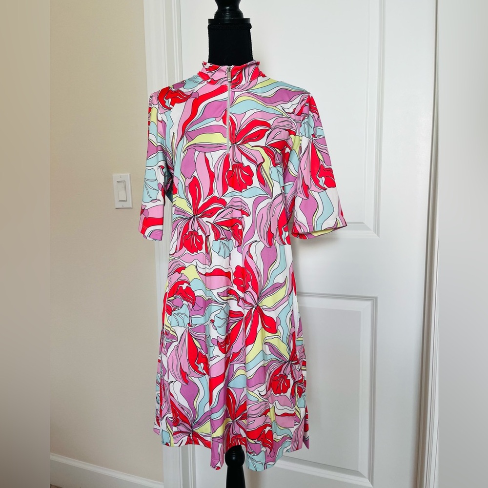 Tail Tropical Print Dress